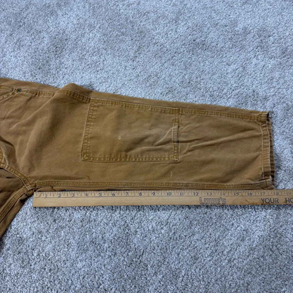 Carhartt Kids Brown Canvas Double Knee Bib Overalls Size 6 Workwear Duck Bibs
